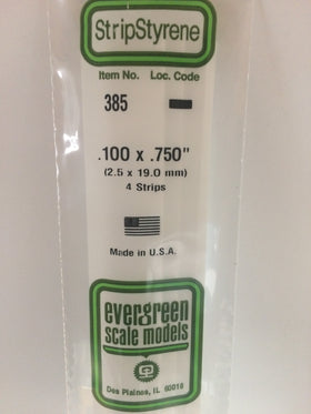 Evergreen Plastic 385 .100  x .750  (4)