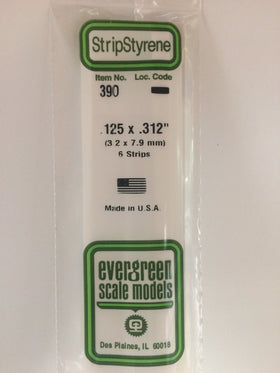 Evergreen Plastic 390 .125  x .312  (6)