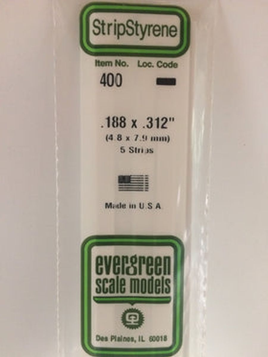 Evergreen Plastic 400 .188  x .312  (5)