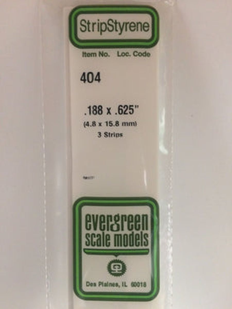 Evergreen Plastic 404 .188  x .625  (3)
