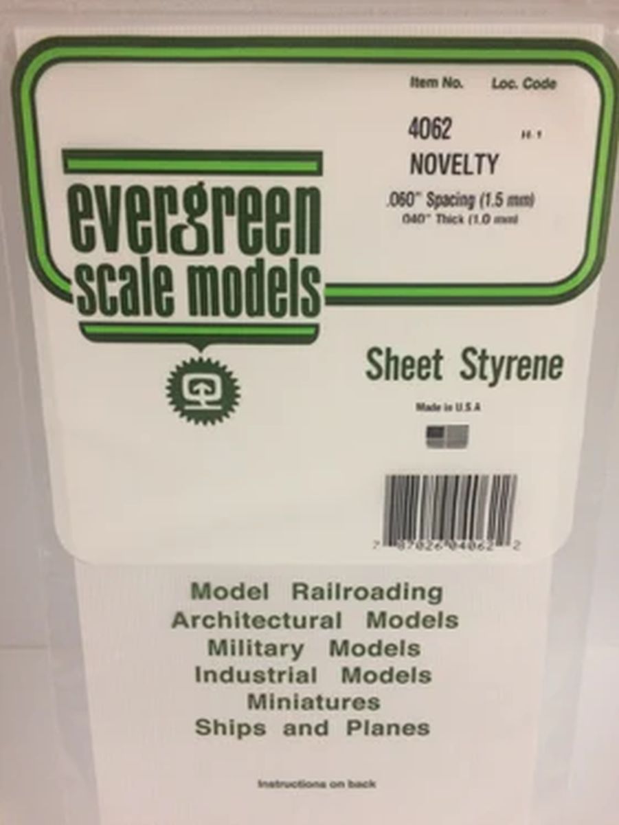 Evergreen Plastic 4062 Novelty .060  sp