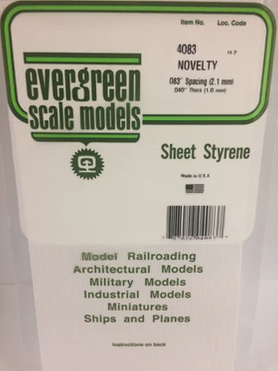 Evergreen Plastic 4083 Novelty .083  sp