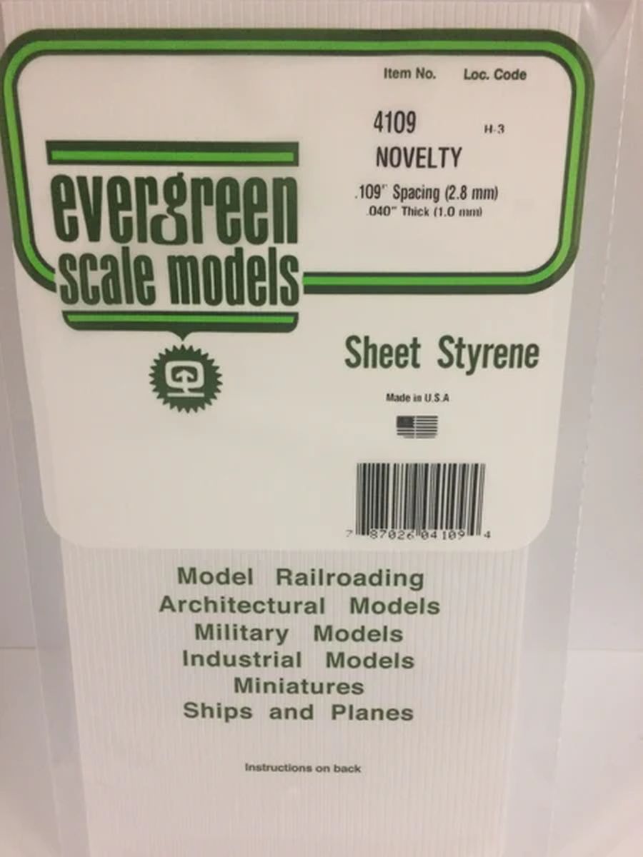 Evergreen Plastic 4109 Novelty .109  sp