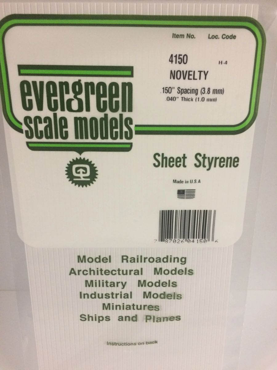 Evergreen Plastic 4150 Novelty .150  sp