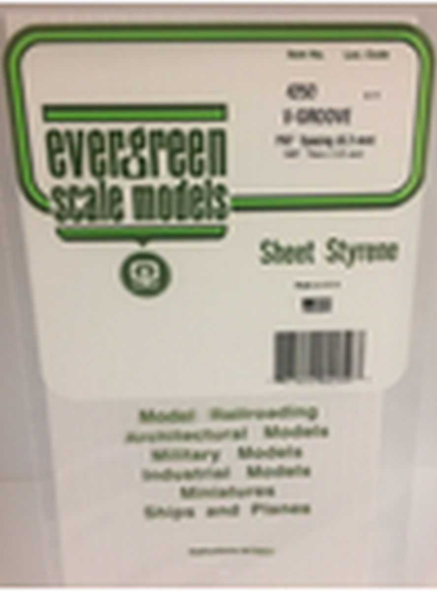 Evergreen Plastic 4250 V-Groove .250  sp