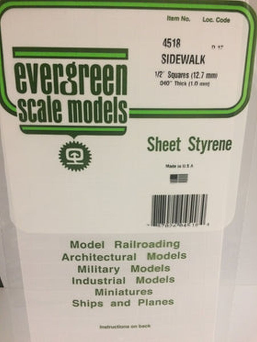 Evergreen Plastic 4518 2/2  x 1/2