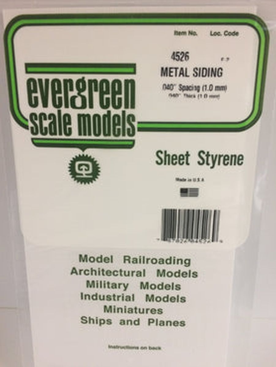 Evergreen Plastic 4526 Metal Siding .040