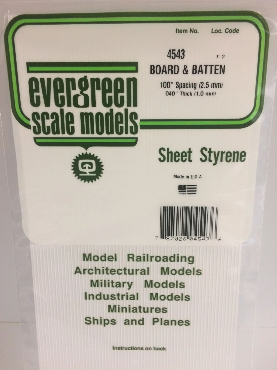 Evergreen Plastic 4543 Board & Batt .100  sp