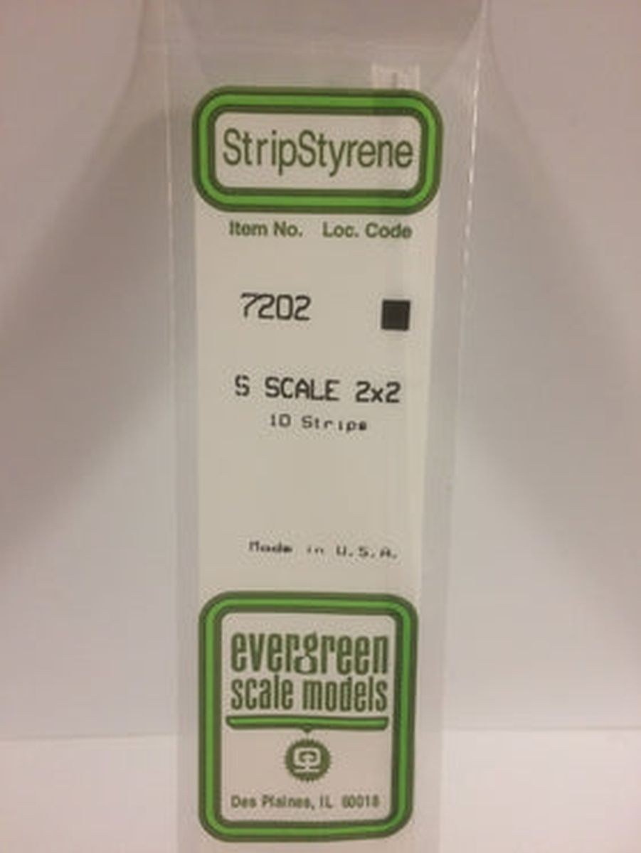 Evergreen Plastic 7202 S-Strip 2 x 2 (10)