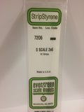 Evergreen Plastic 7206 S-Strips 2 x 6 (10)