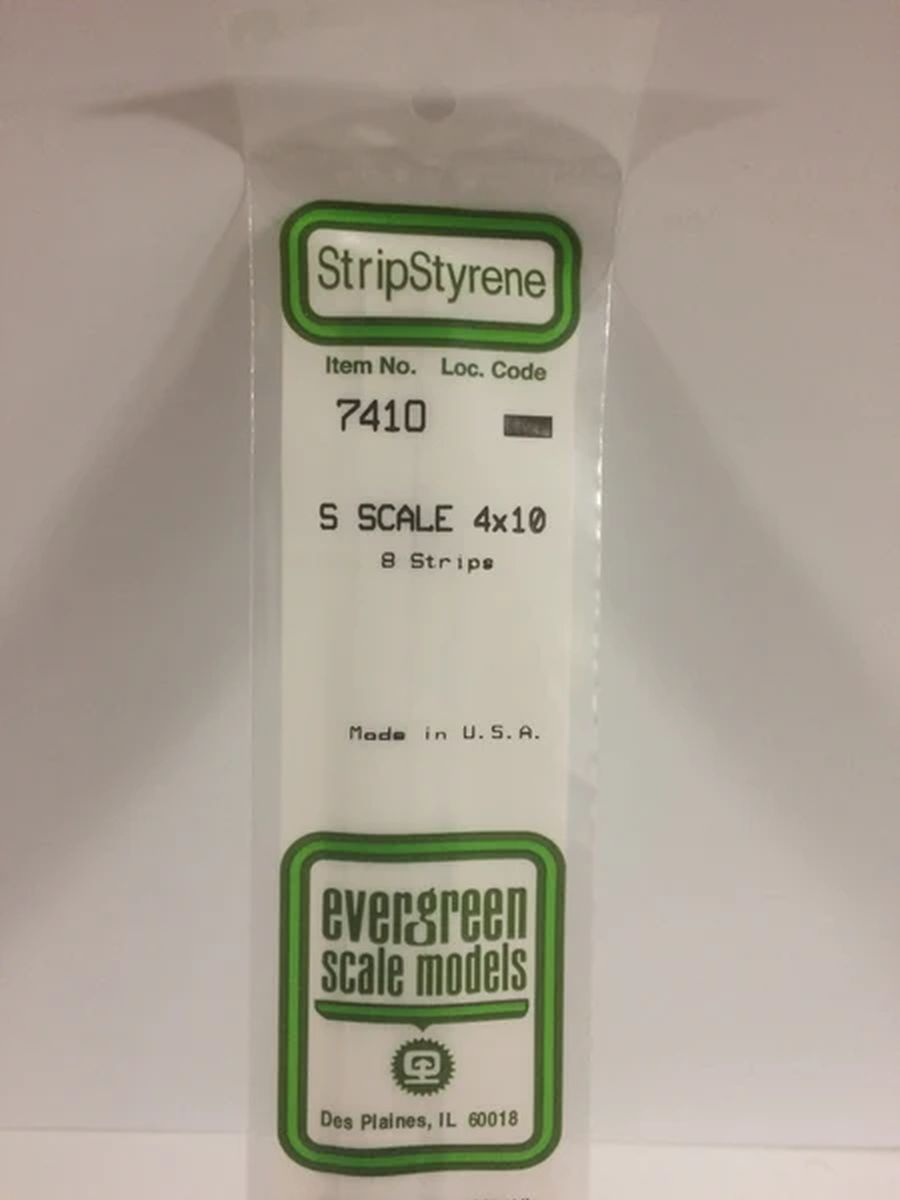 Evergreen Plastic 7410 S-Strips 4 x 10 (8)