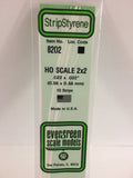 Evergreen Plastic 8202 HO-Strip 2 x 2 (10)
