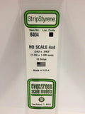 Evergreen Plastic 8404 HO-Strip 4 x 4 (10)