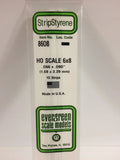 Evergreen Plastic 8608 HO-Strip 6 x 8 (10)