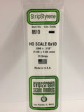 Evergreen Plastic 8610 HO-Strip 6 x10 (10)