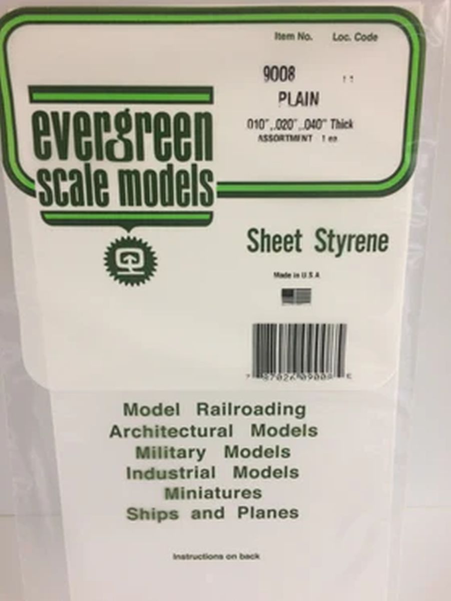 Evergreen Plastic 9008 Plain White Assort