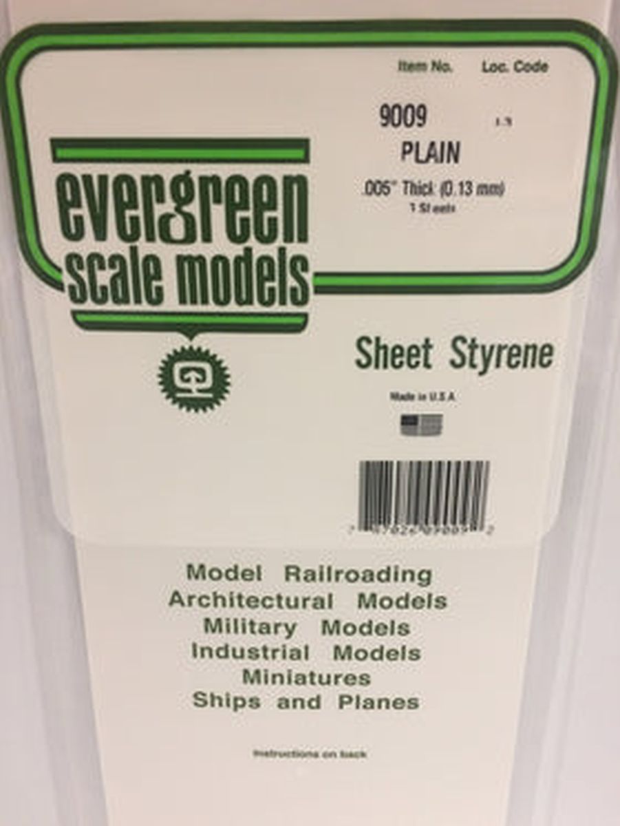 Evergreen Plastic 9009 .005  thick White Sheet (3)