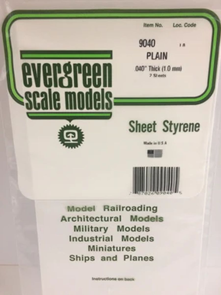Evergreen Plastic 9240 .040  Thick (6)