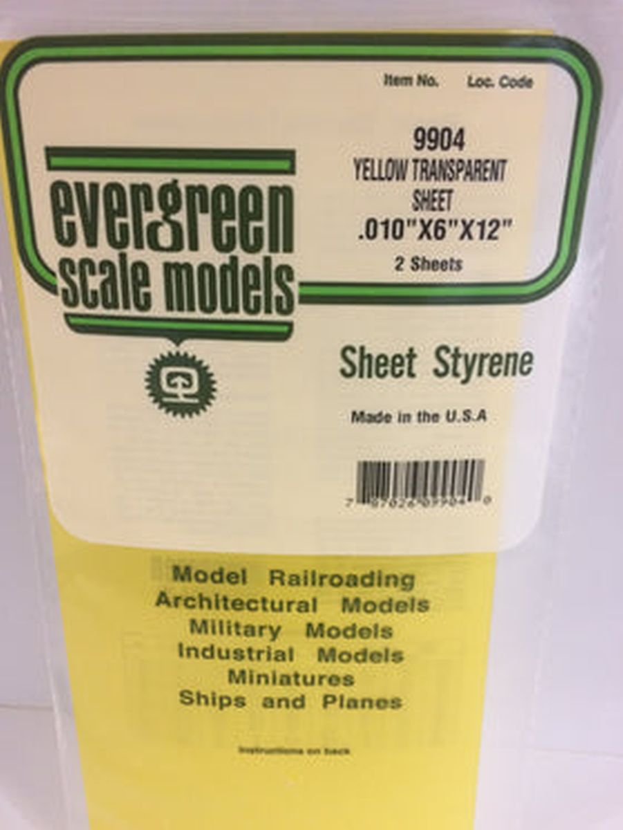 Evergreen Plastic 9904 .010 thick yellow (2)