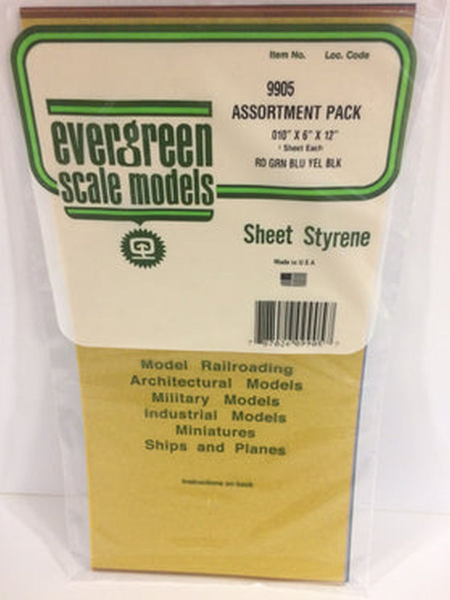 Evergreen Plastic 9905 .010 thick assortment (5)