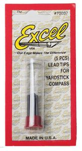 Excel Tool Company 70037 5 Lead Tips for Yardstick Compass