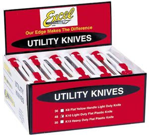 Excel Tool Company 77K10 Light Duty 13pt Snap Knife 48 pcs.