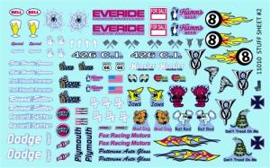 Gofer Racing Model Decal Company11010 Stuff Sheet #2 Decal