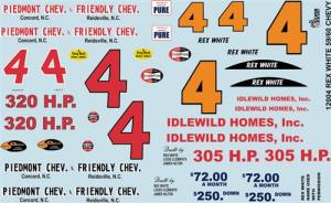 Gofer Racing Model Decal Company12004 Rex White 59/60 Chevy Decal