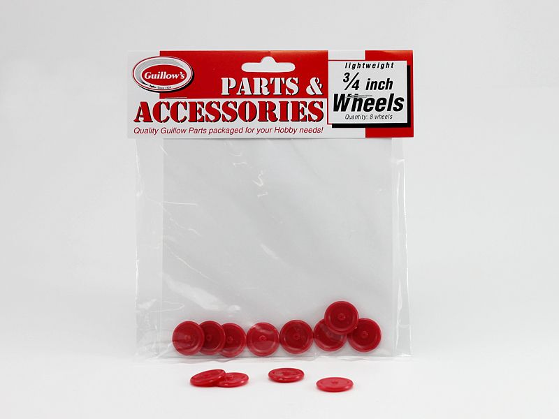 Guillows  GUL111 ¾ Plastic Wheels (8 wheels) Wood