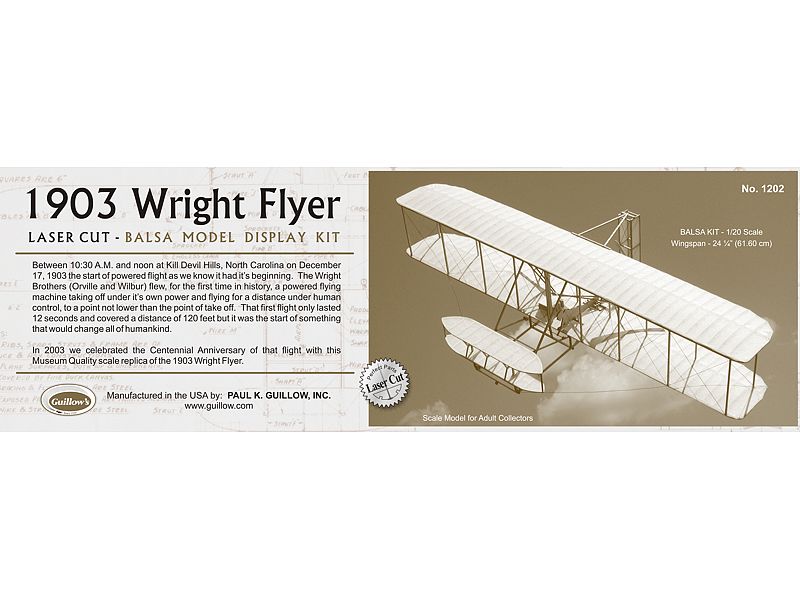 Guillows Model Company 1202 Wright Flyer