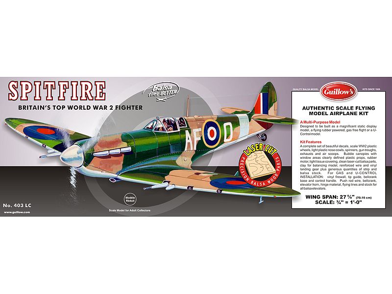 Guillows Model Company 403 Supermarine Spitfire