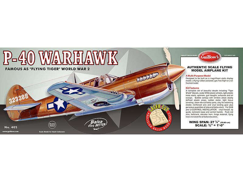 Guillows Model Company 405 P-40 Warhawk