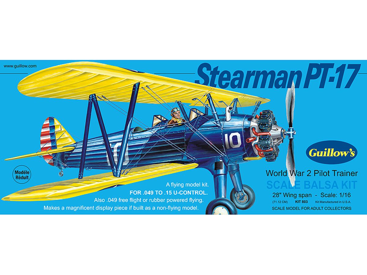 Guillows Model Company 803 Stearman PT-17