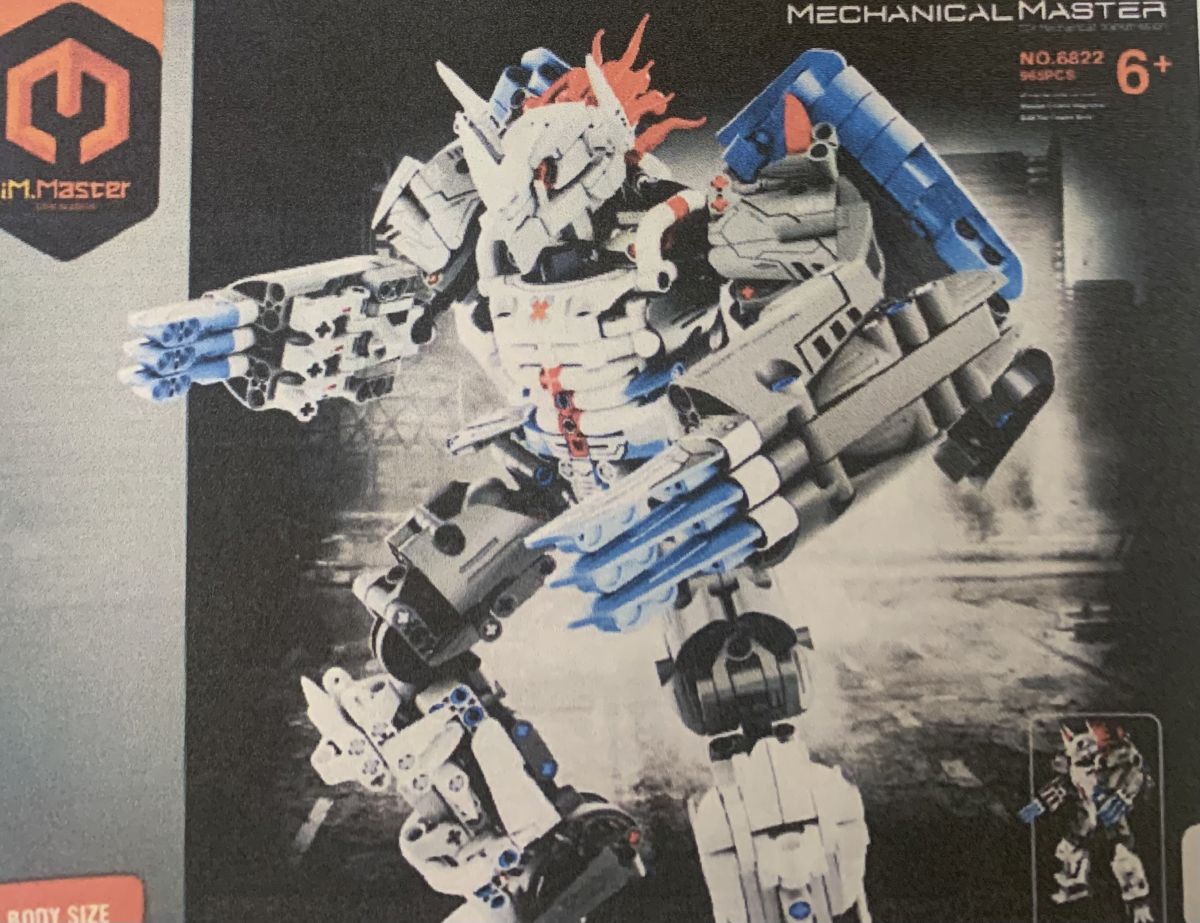 Imex 6822 Mecha Building Block Set Grey 965 Pcs