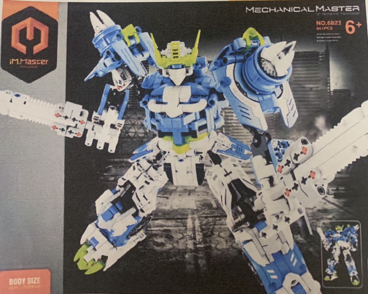 Imex 6823 Mecha Building Block Set Blue 941Pcs