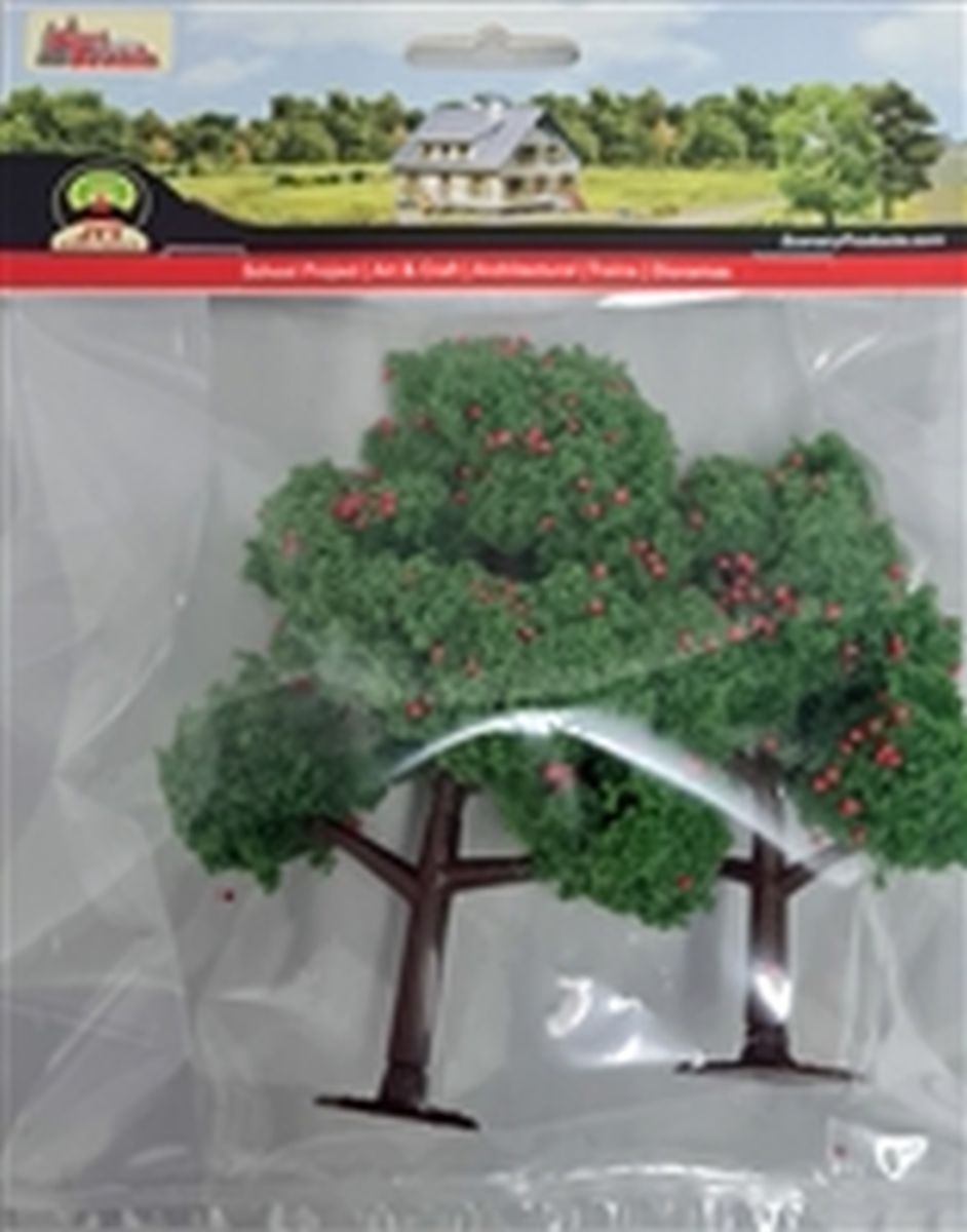 JTT Scenery Products 92140 APPLE TREES 4-5in 4PK O-scale