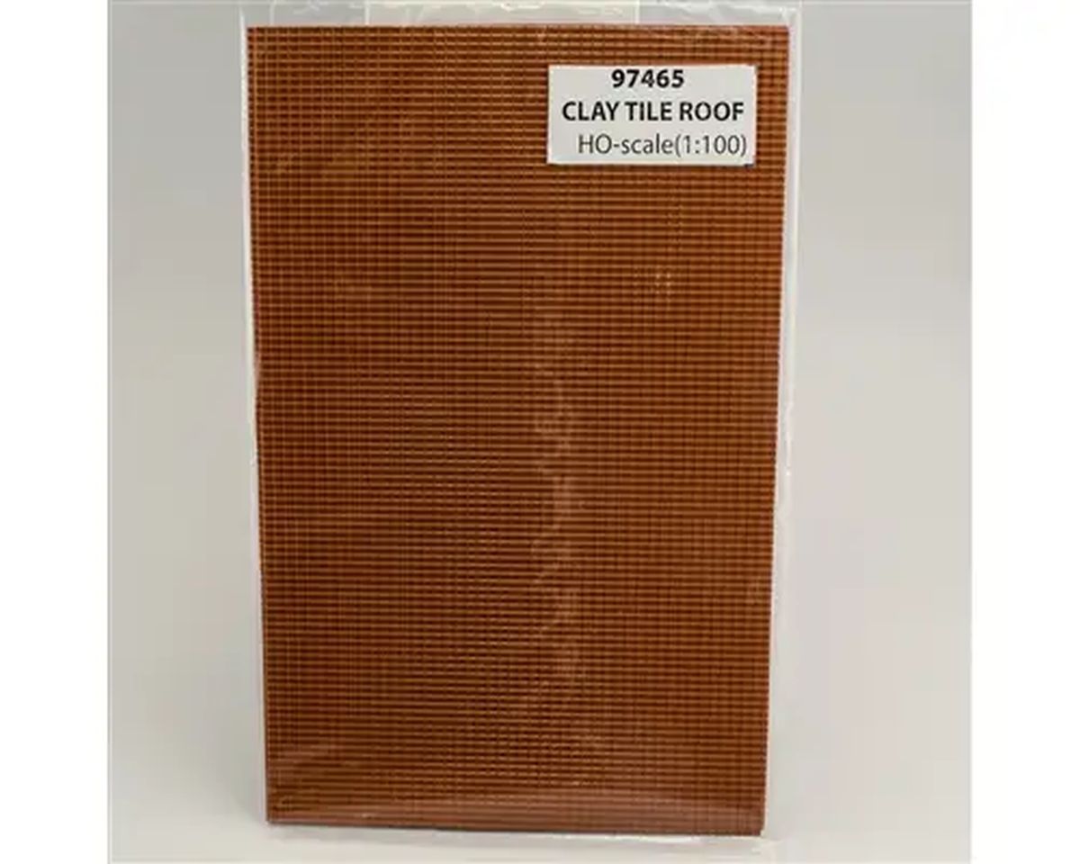 JTT Scenery Products 97465 Pattern Sheets/Clay Tile Roof HO (1:100)/2pk