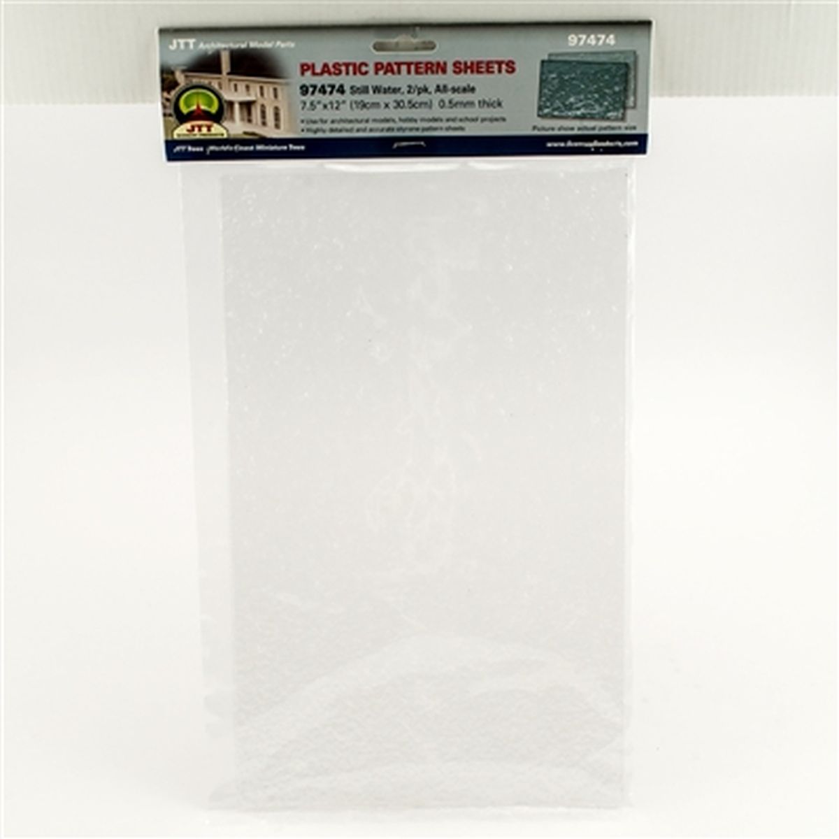 JTT Scenery Products 97474 Pattern Sheets/Still Water 3mm wave size/2pk