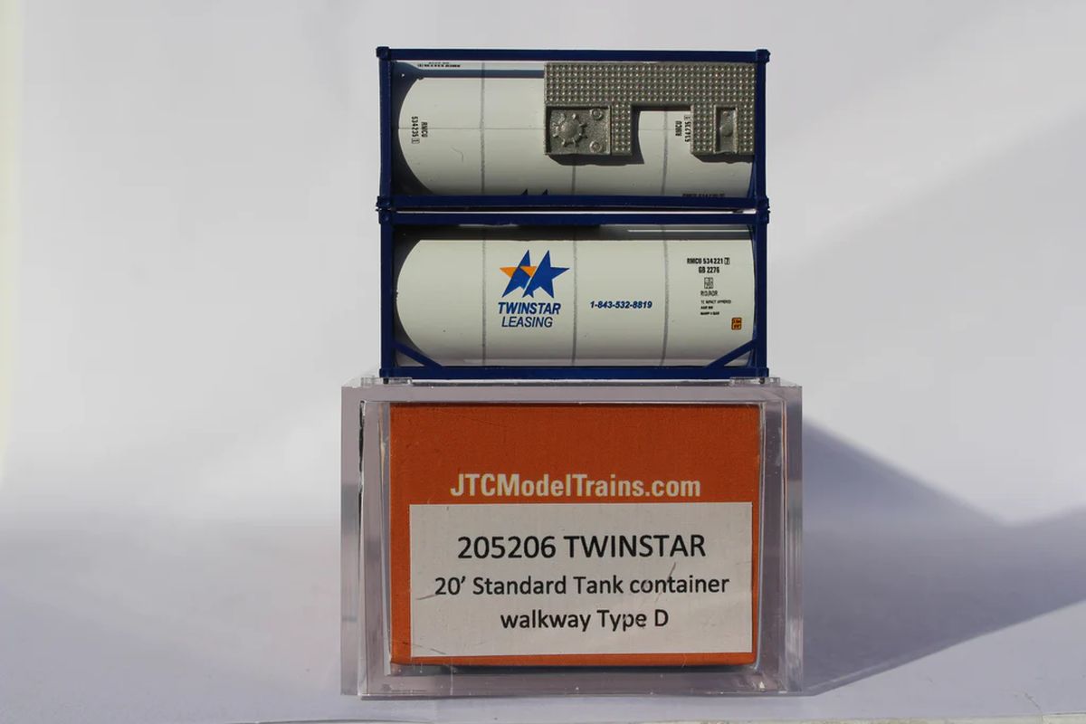 JTC Model Trains 205206 N TWINSTAR 20 Standard Tank Container (1/2 Length 3/4 width