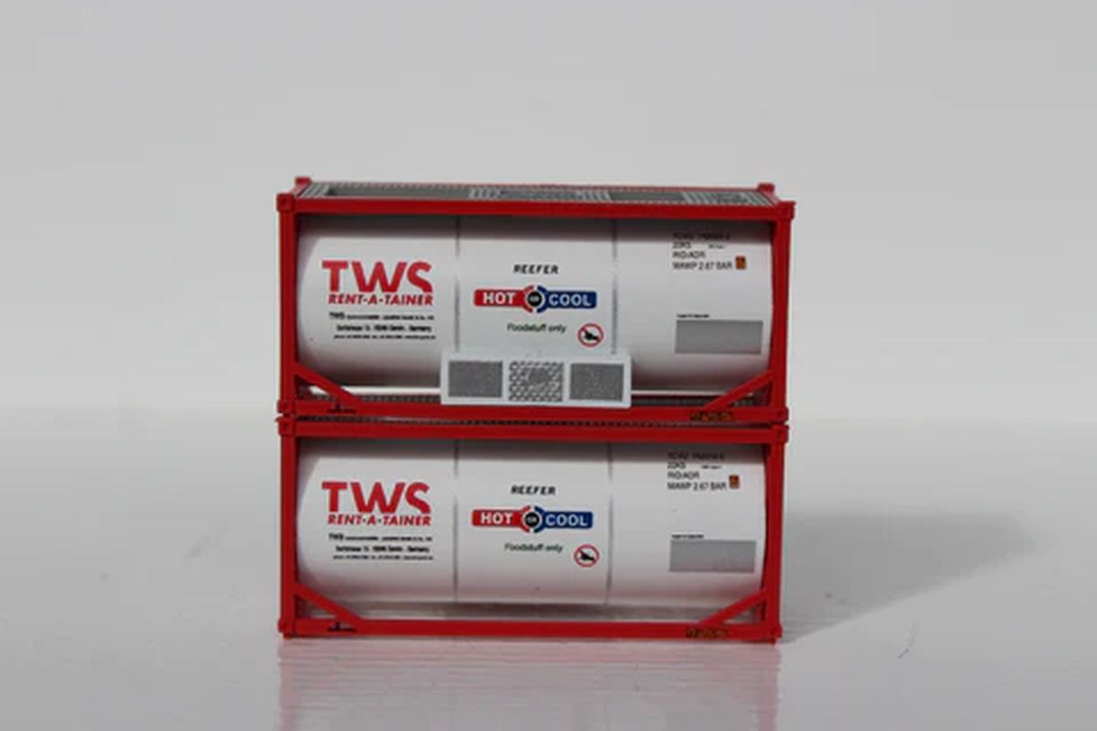 JTC Model Trains 205211 N TWS 20 Standard Tank Container (full wrap around walkway)