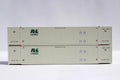 JTC Model Trains 537062 N R+L Carriers 53 HIGH CUBE 8-55-8 Set #1 corrugated contai