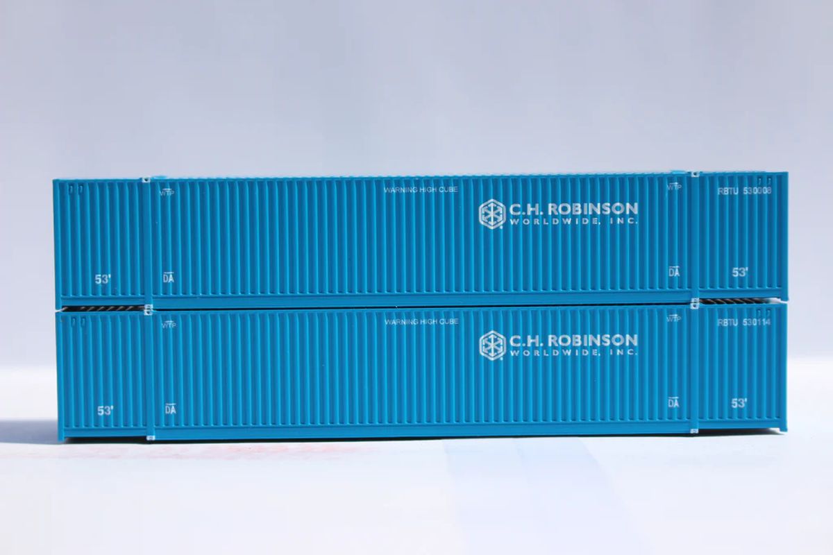 JTC Model Trains 537102 N CH Robinson Worldwide logo -53 HIGH CUBE 8-55-8 corruga