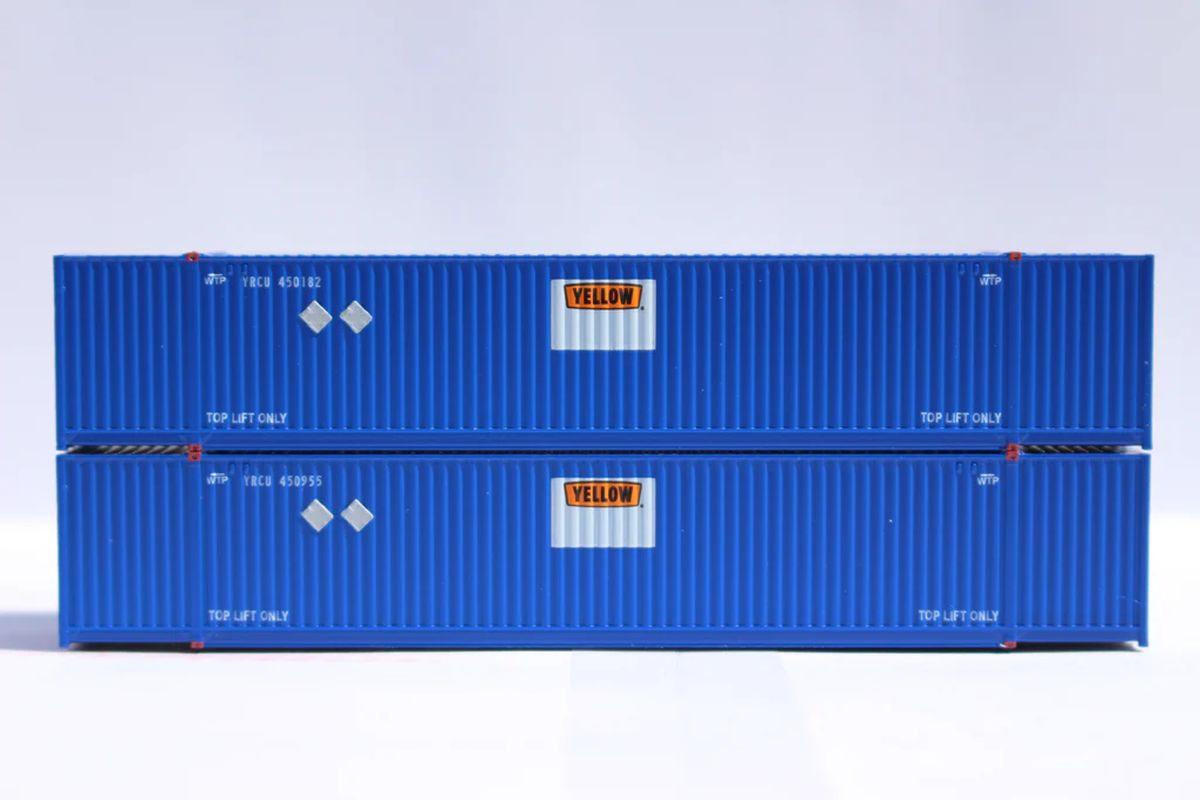 JTC Model Trains 537105 N YELLOW (YRC patch) 8-55-8 Set #2 Corrugated container
