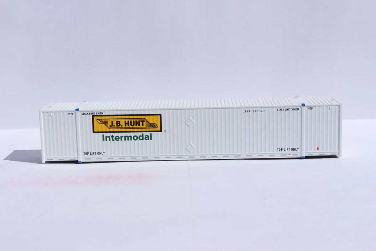 JTC Model Trains 537119 JB HUNT 3-pack Set #1 53 HIGH CUBE 8-55-8 corrugated