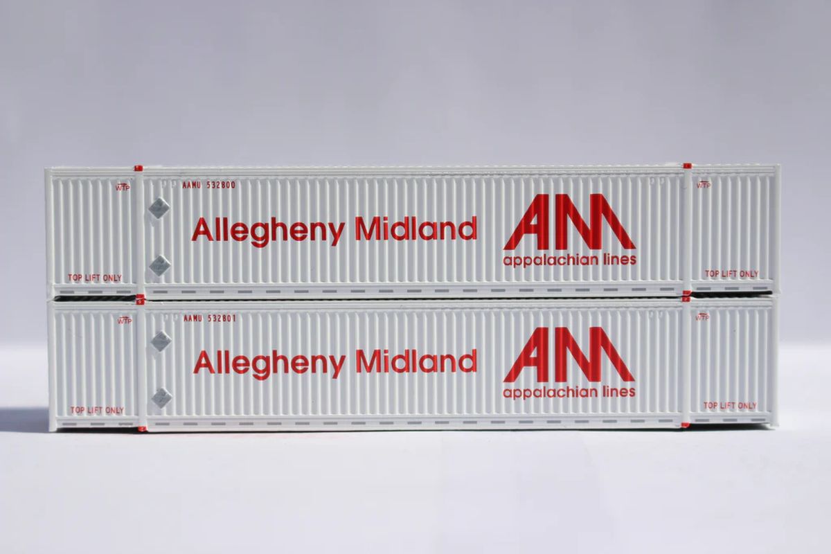 JTC Model Trains 537128 N VS Allegheny Midland 53 HIGH CUBE 8-55-8 corrugated conta