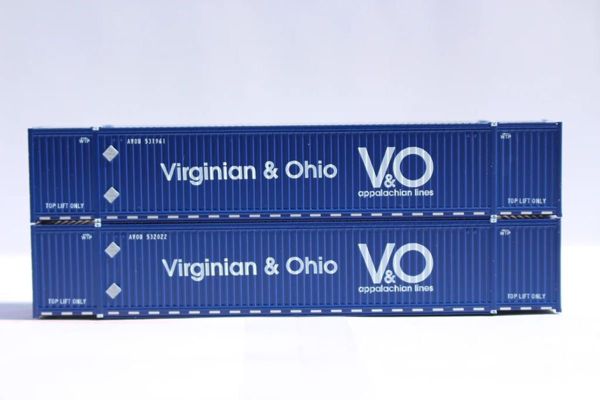 JTC Model Trains 537133 N VS Virginian & Ohio 53 HIGH CUBE 8-55-8 corrugated contai