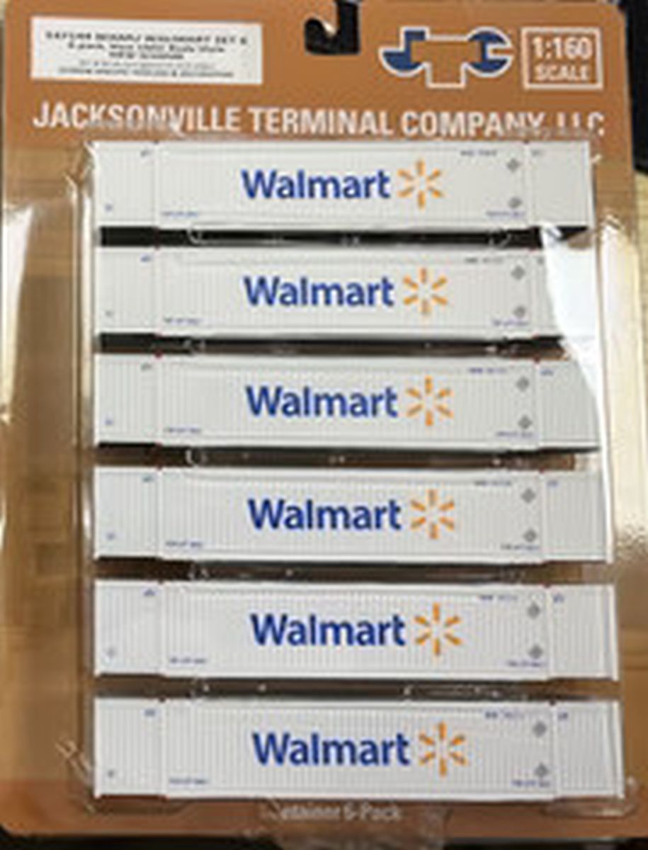 JTC Model Trains 537144 N Walmart 53 High Cube Container 6pk