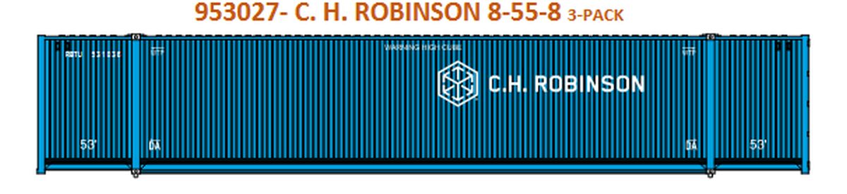JTC Model Trains 953027 C. H. Robinson 8-55-8 3-Pack