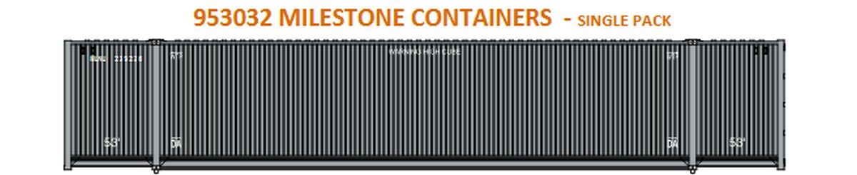 JTC Model Trains 953032 Milestone Containers Single Pack
