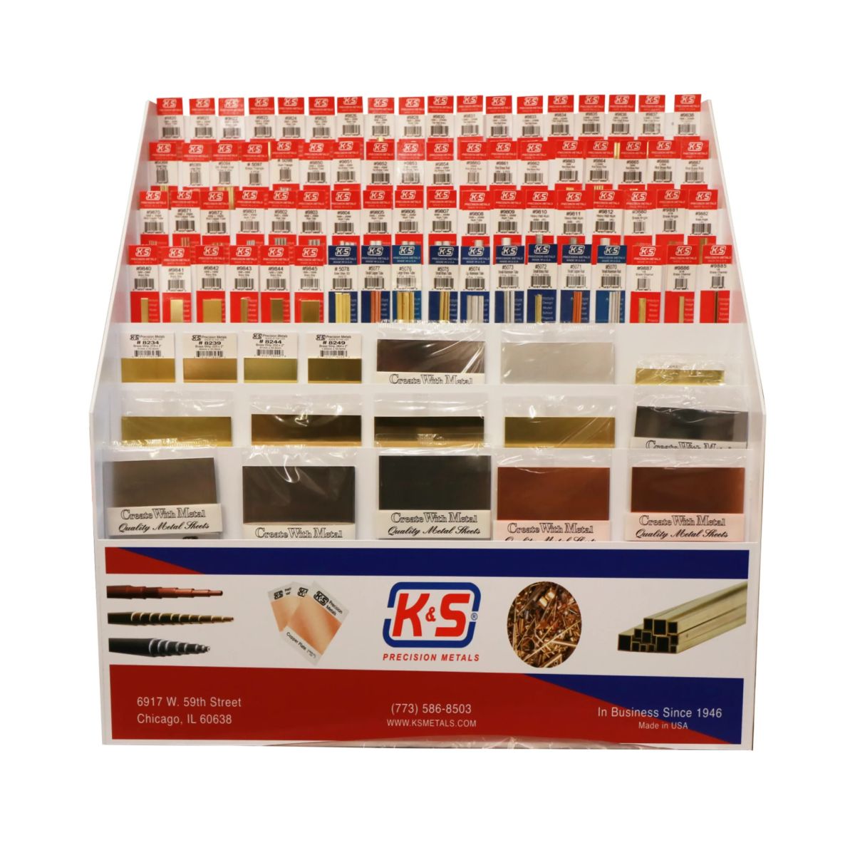 K&S Metal Products 1005M Metric Display Rack (85 Items)